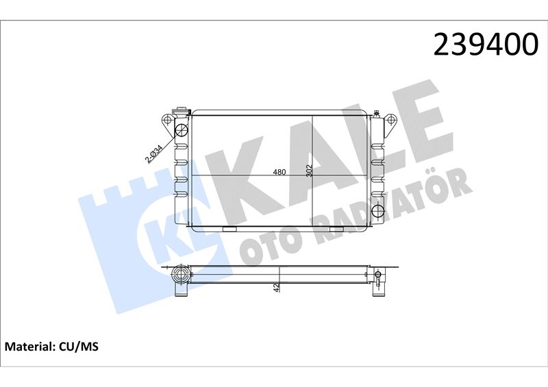 MOTOR RADYATOR R12 TOROS (3 SIRA NORMAL) YENI - KALE 0501143PN